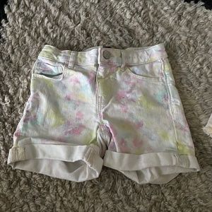 tye dye Gap jean shorts